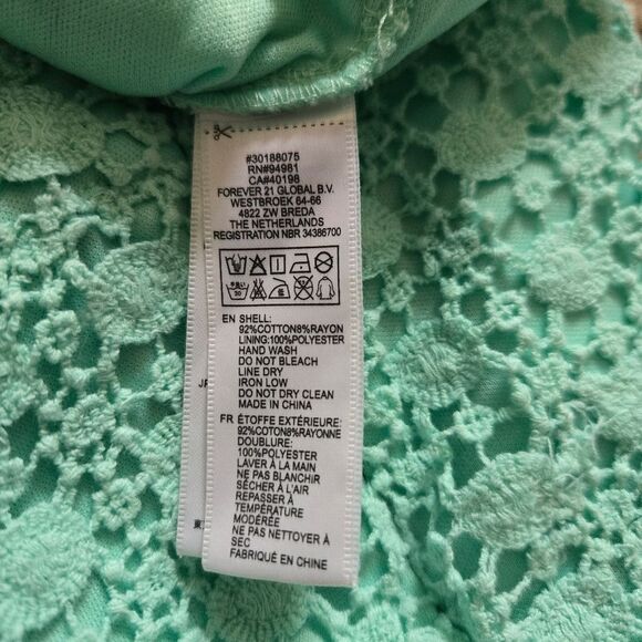 Forever21 Lacy Mint Green Shorts Size Small - Picture 6 of 6